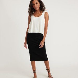 Marine Layer Lexi Rib Midi Skirt - Size M